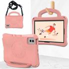 For Samsung Galaxy Tab S8 11 X700N 2022 Handle Football Shaped EVA Shockproof Tablet Case(Light Pink) - 1