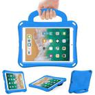 For iPad 9.7 2017/2018 / Air 2 / Air Handle Football Shaped EVA Shockproof Tablet Case(Blue) - 1