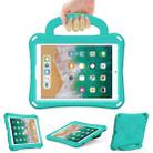 For iPad 9.7 2017/2018 / Air 2 / Air Handle Football Shaped EVA Shockproof Tablet Case(Mint  Green) - 1