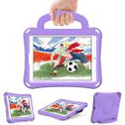 For iPad Air 3 10.5 2019 / Pro 10.5 Handle Football Shaped EVA Shockproof Tablet Case(Light Purple) - 2