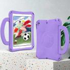 For iPad Air 3 10.5 2019 / Pro 10.5 Handle Football Shaped EVA Shockproof Tablet Case(Light Purple) - 3