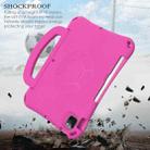 For iPad Pro 11 2018/2020/2021/2022 Handle Football Shaped EVA Shockproof Tablet Case(Rose Red) - 4
