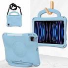 For iPad Pro 11 2018/2020/2021/2022 Handle Football Shaped EVA Shockproof Tablet Case(Light Blue) - 1