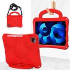 For iPad Air 10.9 2022 / 2020 Handle Football Shaped EVA Shockproof Tablet Case(Red) - 1