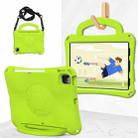 For iPad Air 11 2024 Handle Football Shaped EVA Shockproof Tablet Case(Grass Green) - 1