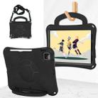 For iPad Air 11 2024 Handle Football Shaped EVA Shockproof Tablet Case(Black) - 1