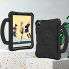 For iPad Air 11 2024 Handle Football Shaped EVA Shockproof Tablet Case(Black) - 3