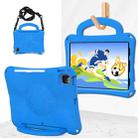 For iPad Air 11 2024 Handle Football Shaped EVA Shockproof Tablet Case(Blue) - 1