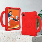 For iPad Air 11 2024 Handle Football Shaped EVA Shockproof Tablet Case(Red) - 3