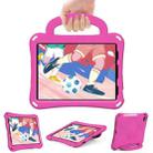 For iPad Air 11 2025 / 2024 Handle Football Shaped EVA Shockproof Tablet Case(Rose Red) - 2