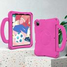 For iPad Air 11 2025 / 2024 Handle Football Shaped EVA Shockproof Tablet Case(Rose Red) - 3