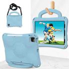 For iPad Air 11 2024 Handle Football Shaped EVA Shockproof Tablet Case(Light Blue) - 1