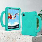 For iPad Air 11 2024 Handle Football Shaped EVA Shockproof Tablet Case(Mint  Green) - 3