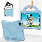 For iPad Pro 11 2024 Handle Football Shaped EVA Shockproof Tablet Case(Light Blue) - 1