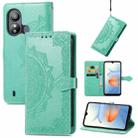 For ZTE Blade L220 Mandala Flower Embossed Leather Phone Case(Green) - 1