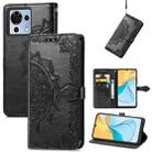 For ZTE Blade V50 Vita Mandala Flower Embossed Leather Phone Case(Black) - 1