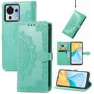 For ZTE Blade V50 Vita Mandala Flower Embossed Leather Phone Case(Green) - 1