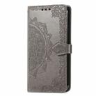 For ZTE Blade A73 4G Mandala Flower Embossed Leather Phone Case(Grey) - 2