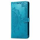 For ZTE Blade A73 4G Mandala Flower Embossed Leather Phone Case(Blue) - 2