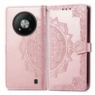 For ZTE Blade A73 5G Mandala Flower Embossed Leather Phone Case(Rose Gold) - 1