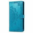 For ZTE Blade A73 5G Mandala Flower Embossed Leather Phone Case(Blue) - 2