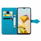 For ZTE Blade A73 5G Mandala Flower Embossed Leather Phone Case(Blue) - 3