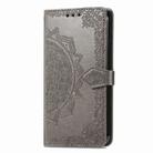 For ZTE Blade V41 Smart Mandala Flower Embossed Leather Phone Case(Grey) - 2