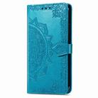 For ZTE Blade V41 Smart Mandala Flower Embossed Leather Phone Case(Blue) - 2