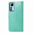 For ZTE Blade V41 Smart Mandala Flower Embossed Leather Phone Case(Green) - 3