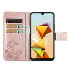 For ZTE Blade A33S Four-leaf Clasp Embossed Leather Phone Case(Rose Gold) - 3