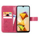 For ZTE Blade A33S Four-leaf Clasp Embossed Leather Phone Case(Red) - 3