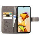For ZTE Blade A33S Four-leaf Clasp Embossed Leather Phone Case(Rrey) - 3