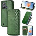 For ZTE Blade L220 Cubic Grid Pressed Magnetic Leather Phone Case(Green) - 1