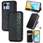 For ZTE Blade V50 Vita Cubic Grid Pressed Magnetic Leather Phone Case(Black) - 1