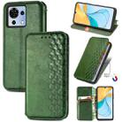 For ZTE Blade V50 Vita Cubic Grid Pressed Magnetic Leather Phone Case(Green) - 1