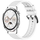 For Huawei Watch GT4 46mm 22mm Textured Silicone Solid Color Watch Band(White) - 1