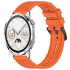 For Huawei Watch GT4 46mm 22mm Textured Silicone Solid Color Watch Band(Orange) - 1