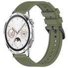 For Huawei Watch GT4 46mm 22mm Textured Silicone Solid Color Watch Band(Green) - 1