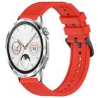 For Huawei Watch GT4 46mm 22mm Textured Silicone Solid Color Watch Band(Red) - 1