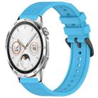 For Huawei Watch GT4 46mm 22mm Textured Silicone Solid Color Watch Band(Sky Blue) - 1