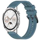 For Huawei Watch GT4 46mm 22mm Textured Silicone Solid Color Watch Band(Rock Cyan) - 1