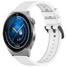 For Huawei Watch GT3 Pro 46mm 22mm Textured Silicone Solid Color Watch Band(White) - 1