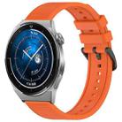 For Huawei Watch GT3 Pro 46mm 22mm Textured Silicone Solid Color Watch Band(Orange) - 1