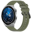 For Huawei Watch GT3 Pro 46mm 22mm Textured Silicone Solid Color Watch Band(Green) - 1