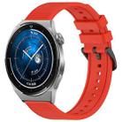 For Huawei Watch GT3 Pro 46mm 22mm Textured Silicone Solid Color Watch Band(Red) - 1