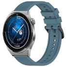 For Huawei Watch GT3 Pro 46mm 22mm Textured Silicone Solid Color Watch Band(Rock Cyan) - 1