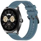 For Huawei Watch Buds 22mm Textured Silicone Solid Color Watch Band(Rock Cyan) - 1