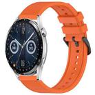 For Huawei Watch GT3 46mm 22mm Textured Silicone Solid Color Watch Band(Orange) - 1