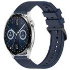 For Huawei Watch GT3 46mm 22mm Textured Silicone Solid Color Watch Band(Midnight Blue) - 1