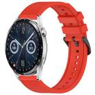 For Huawei Watch GT3 46mm 22mm Textured Silicone Solid Color Watch Band(Red) - 1